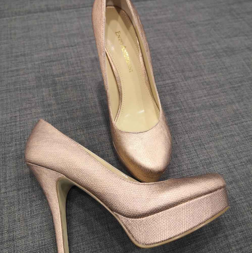 Enzo Angiolini Rose Gold High Heels